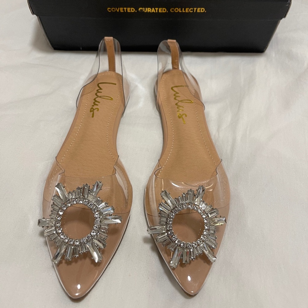 Lulus Rhinestone Pointed-Toe Flats